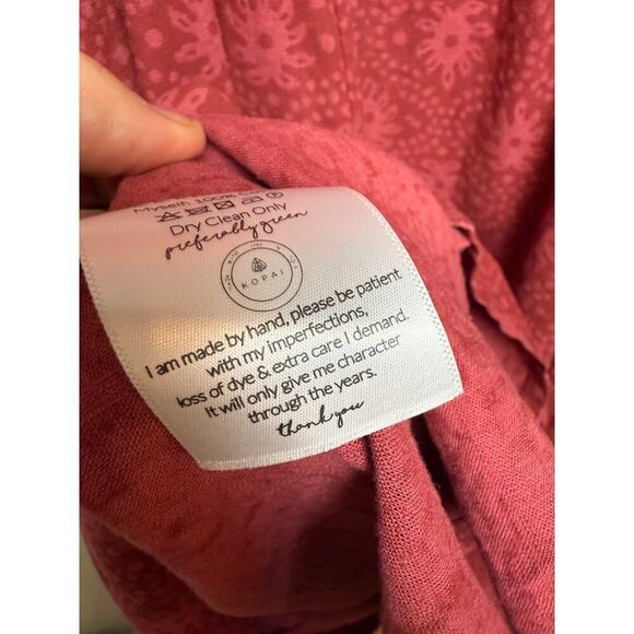 Anthropologie Kopal Keri Brick Hand Print Maxi Dress Sz. M - Picture 9 of 11